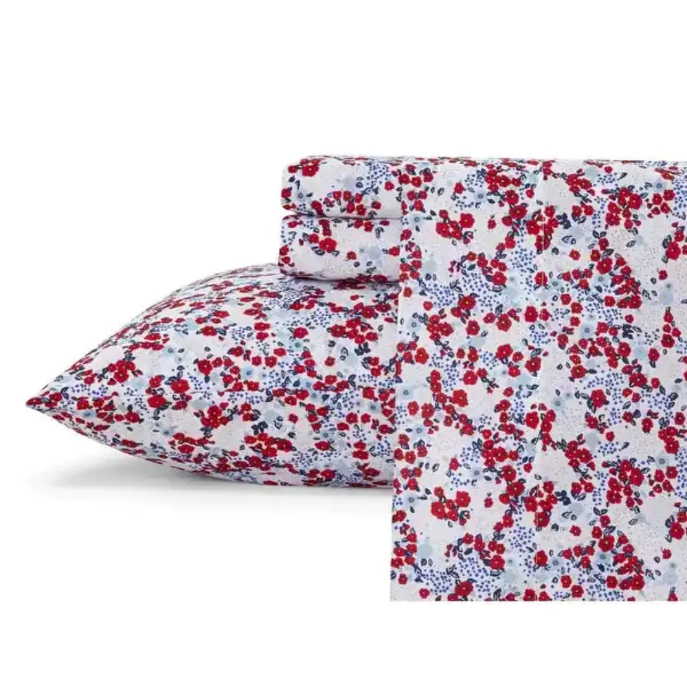 CHRISTOPHER KNIGHT Floral King Microfiber 4 Pc Sheet Set
